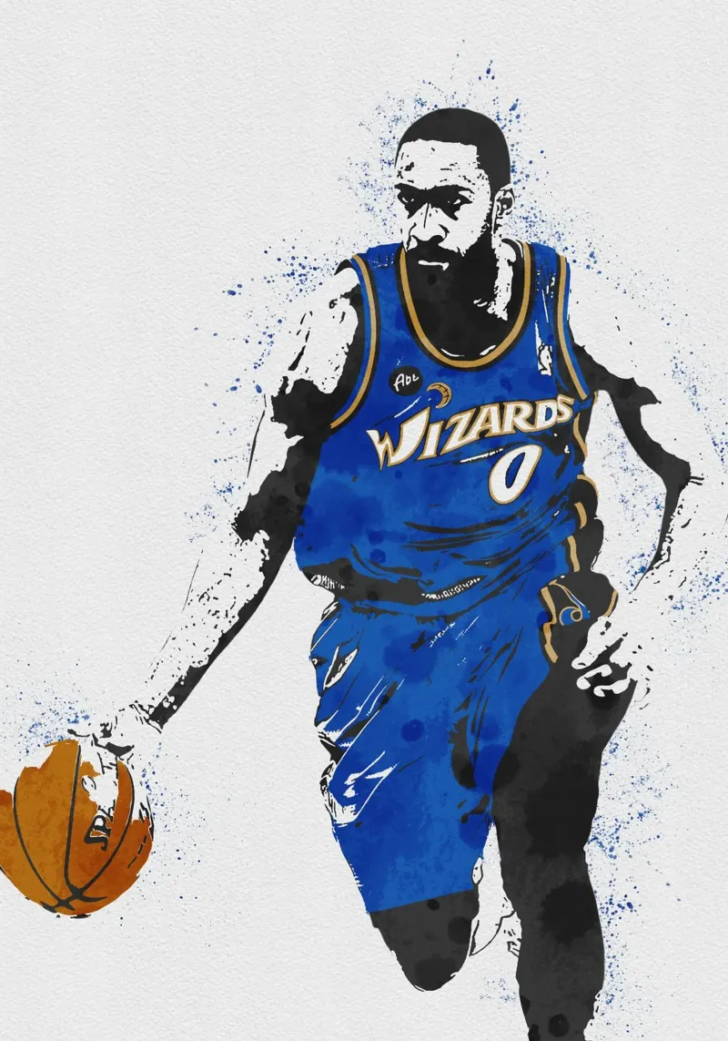 Gilbert Arenas Washington Wizards pellicola backlit da tenten
