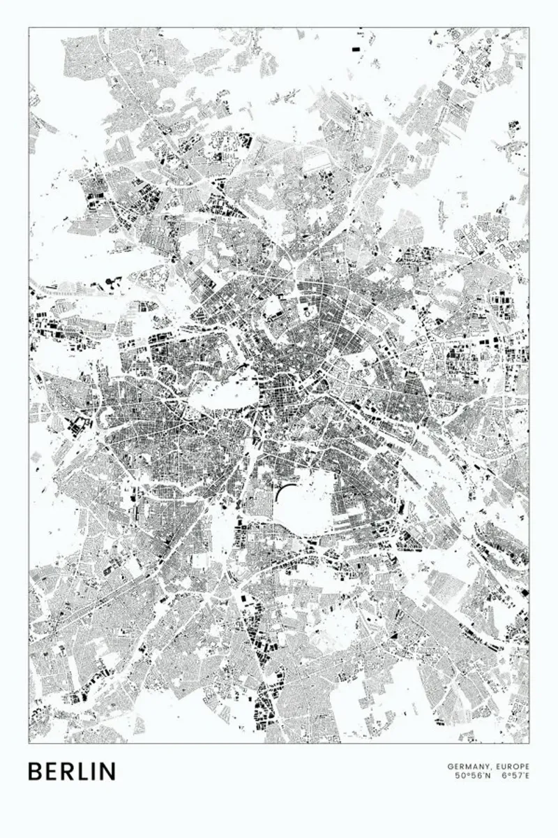 Berlin Map metacrilato de The Cartography Collection