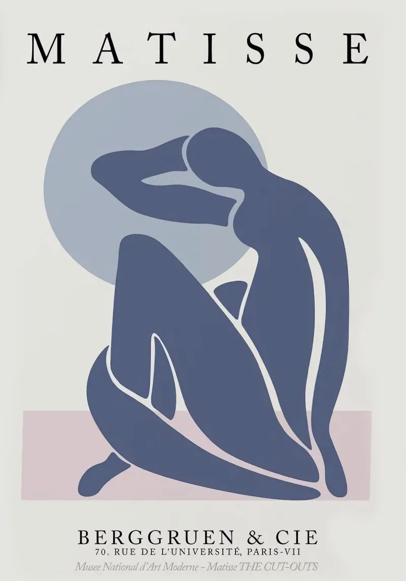 Henri Matisse Blue Exhibition canvas by Perdana shop
