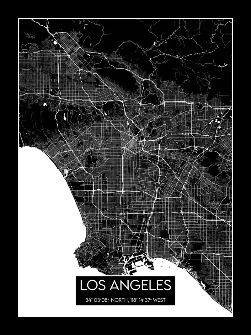 Los Angeles graphics poster by Frame the World