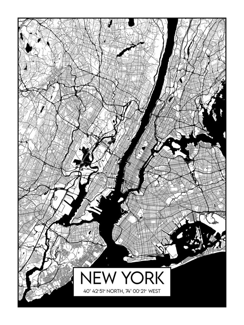 Carte de New York poster de Frame the World