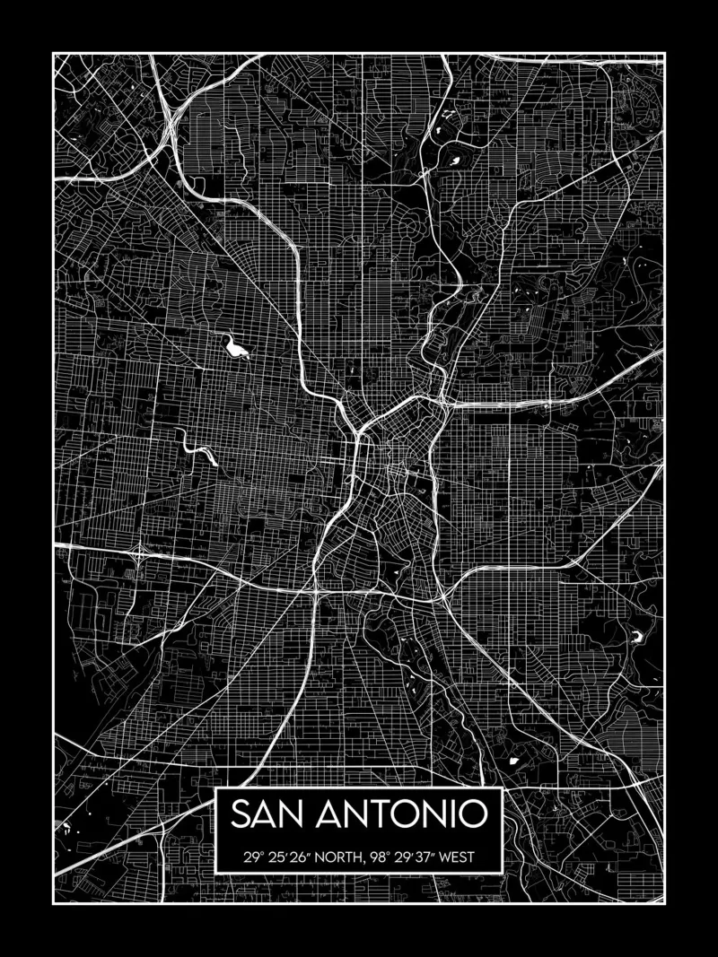 San Antonio in tegenstelling canvas met Baklijst van Frame the World