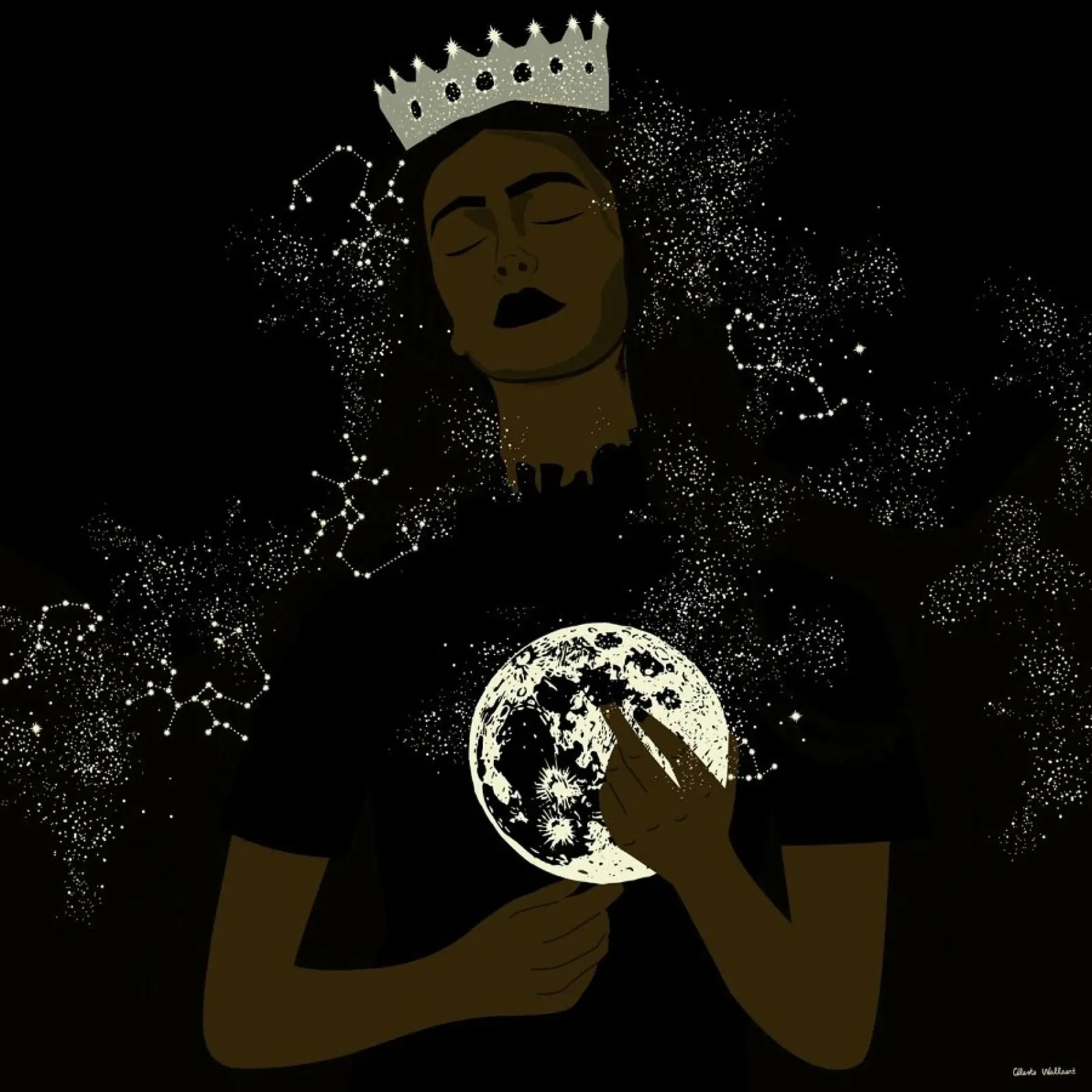 The Moon Queen pellicola backlit da Céleste Wallaert