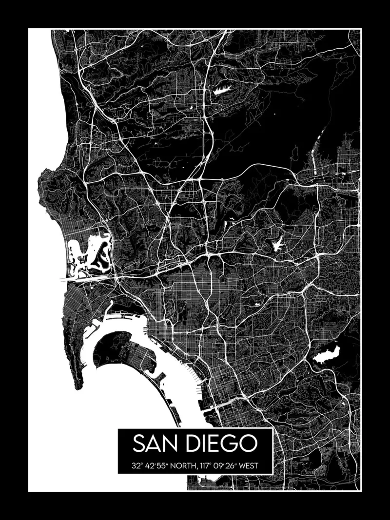 San Diego contrastata poster da Frame the World
