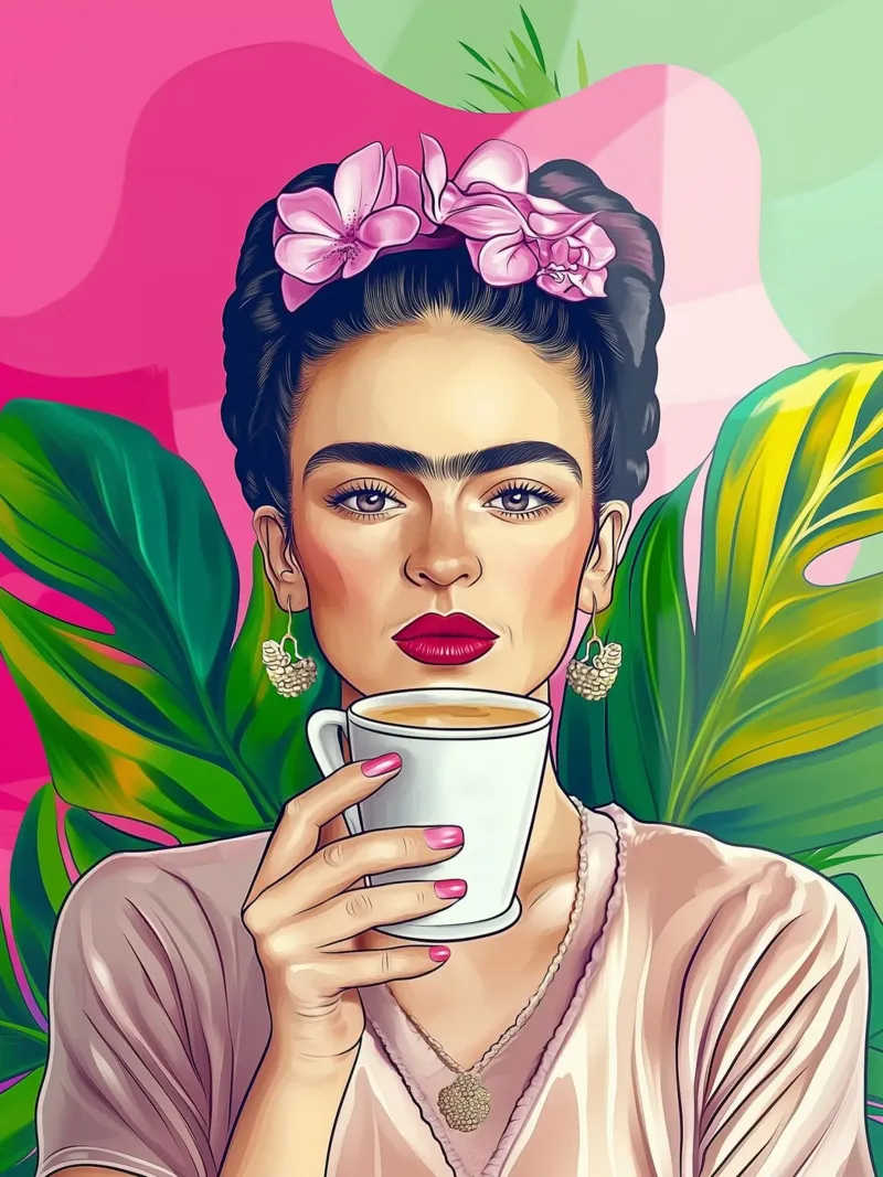 Pausa caffè con Frida pellicola backlit da Carinaprint