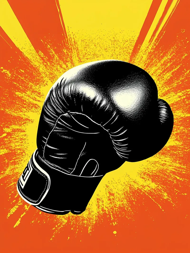 Guanto da boxe - Pop Art pellicola backlit da ColorCrash Gallery