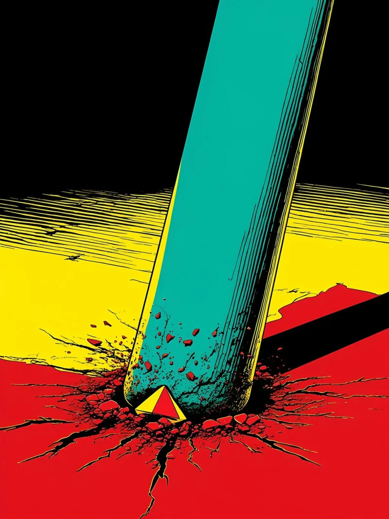 Mazza da baseball - Pop Art poster da ColorCrash Gallery