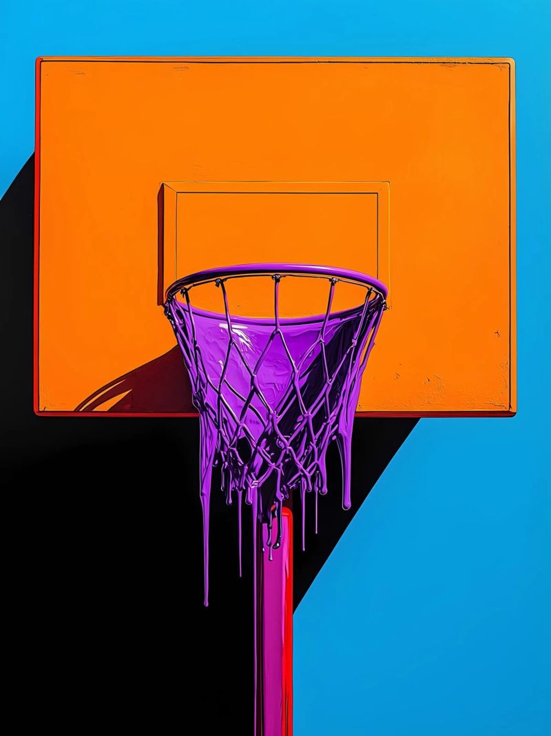 Cerceau de basket - Pop Art poster de ColorCrash Gallery