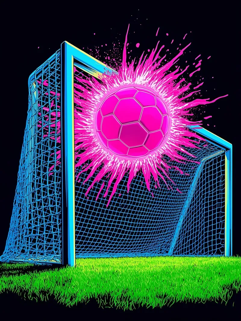Porta di calcio - Pop Art pellicola backlit da ColorCrash Gallery