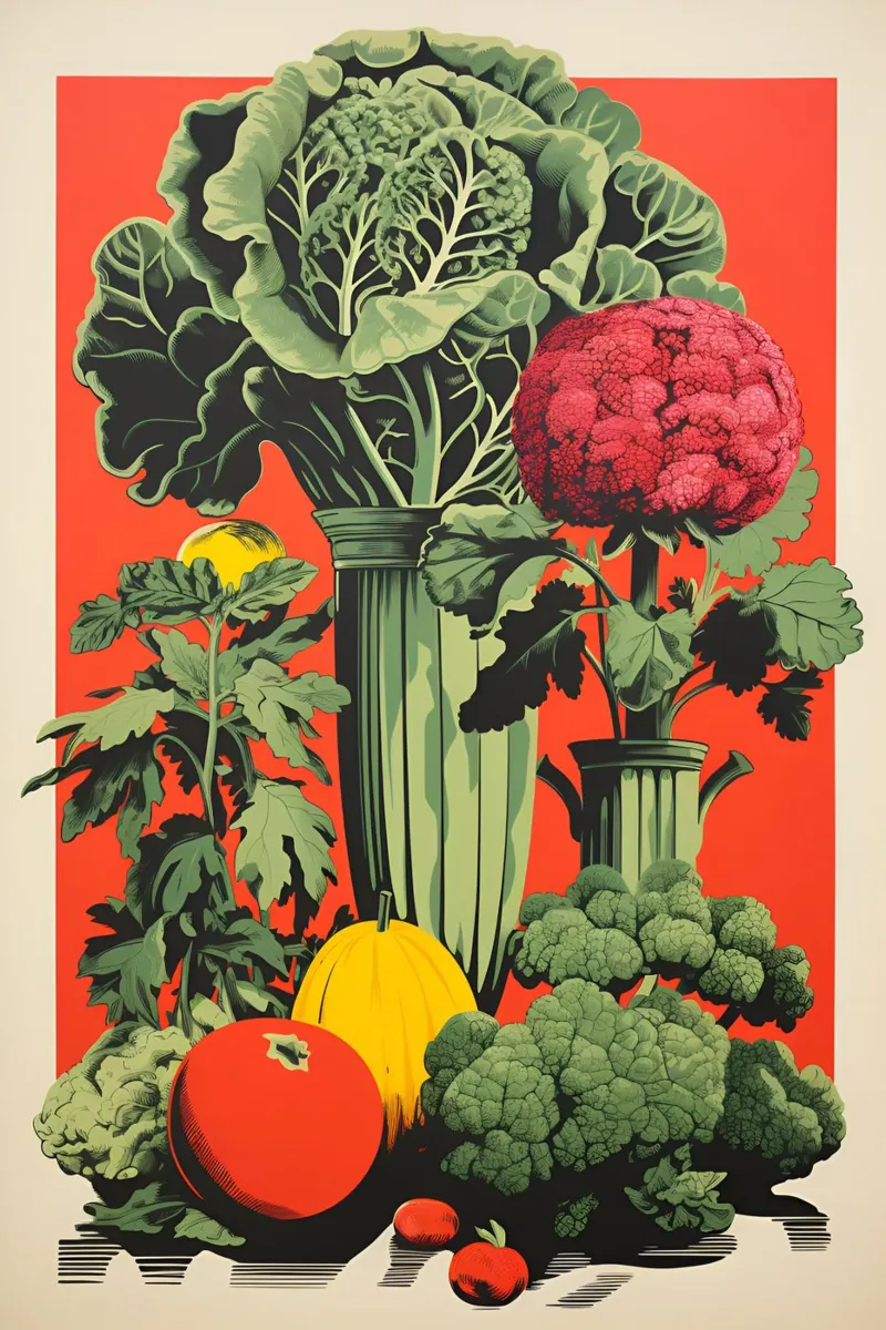 Verdure sane poster con telaio in legno da Carinaprint