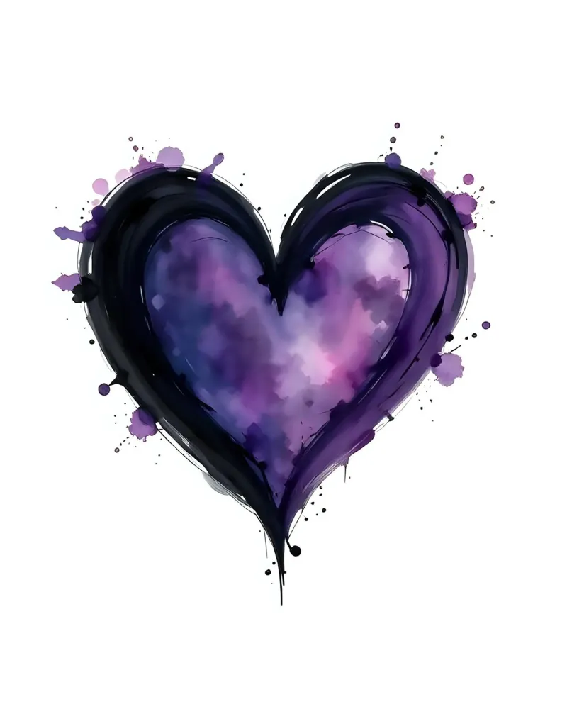 cuore_nero_viola_1 pellicola backlit da Pink- und LoveArt by LK