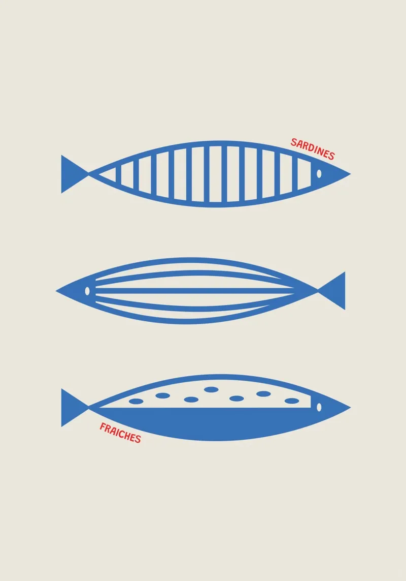 Sardine fresche carta hahnemühle da OkleoStudio