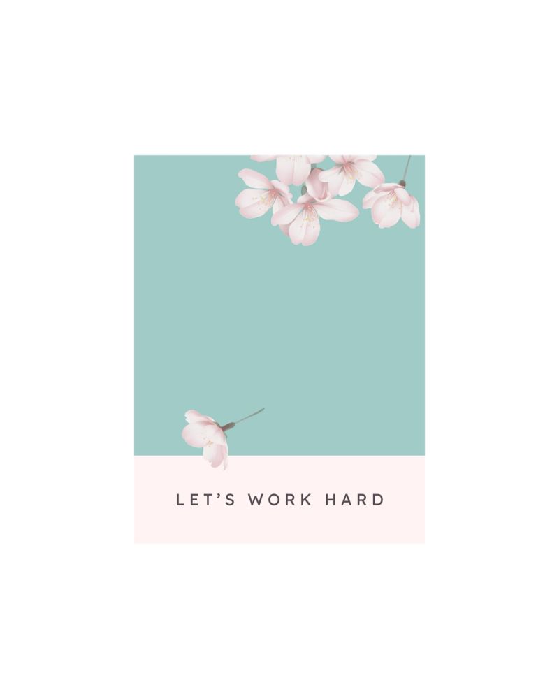 LET‘S WORK HARD poster with plastic frame by Einfach Uebel