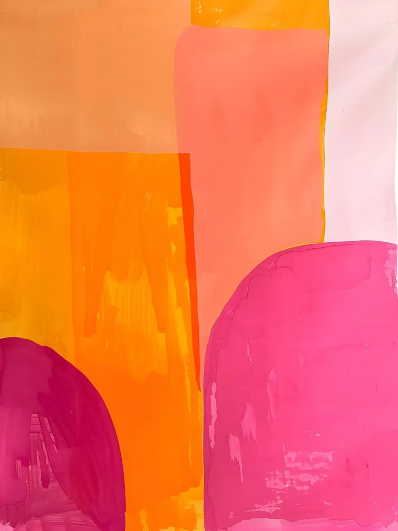 Pink and Orange Abstract pellicola backlit da Gypsy Galleria