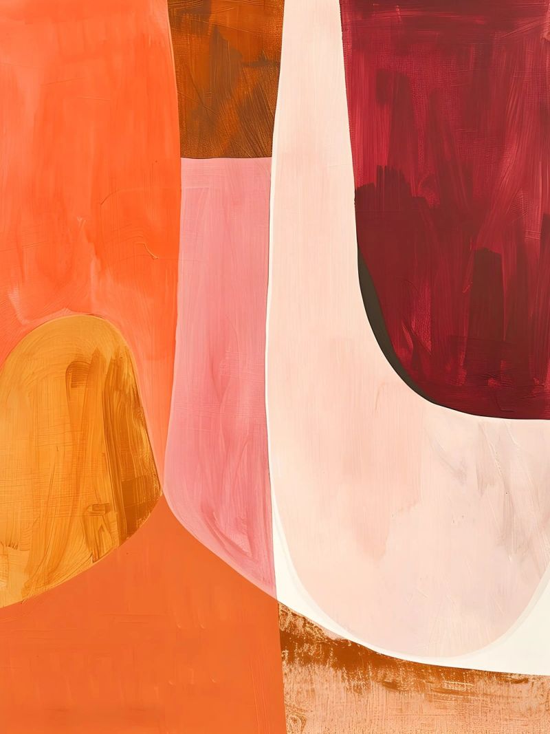 Pink and Orange Abstract Poster von Gypsy Galleria