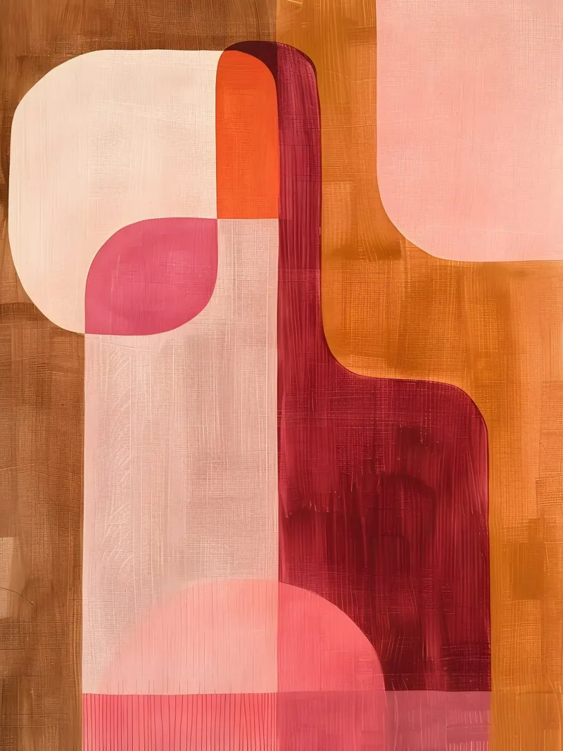 Pink and Orange Abstract pellicola backlit da Gypsy Galleria