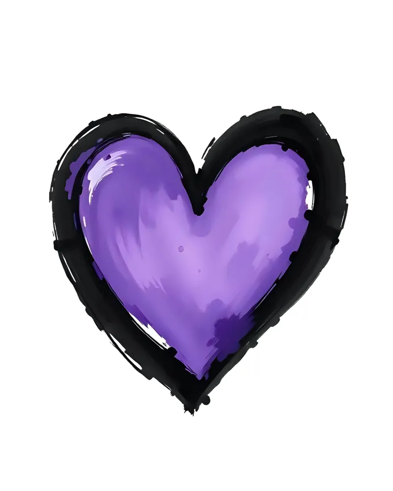 cuore_nero_viola_2a pellicola backlit da Pink- und LoveArt by LK