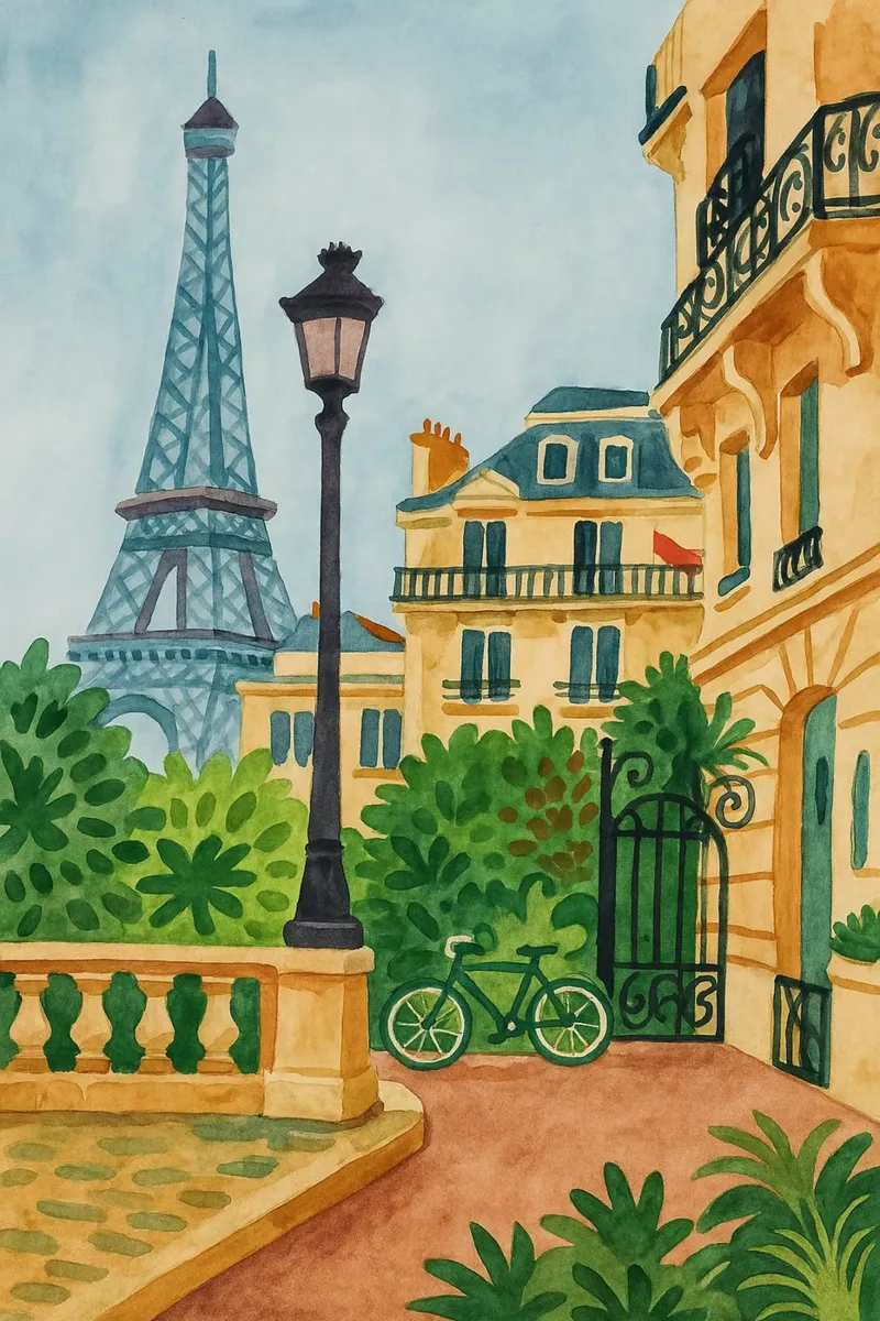 Torre Eiffel di Parigi poster da Aquarevo