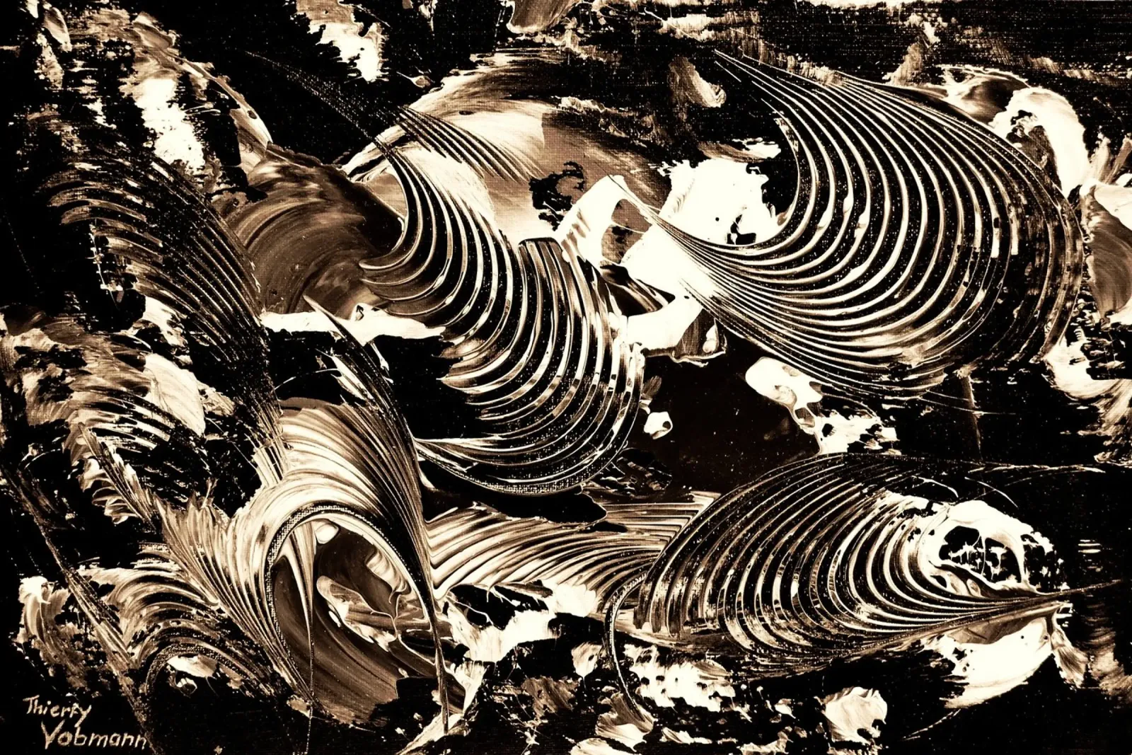 SEPIA 41 pellicola backlit da Thierry Vobmann Abstract painting