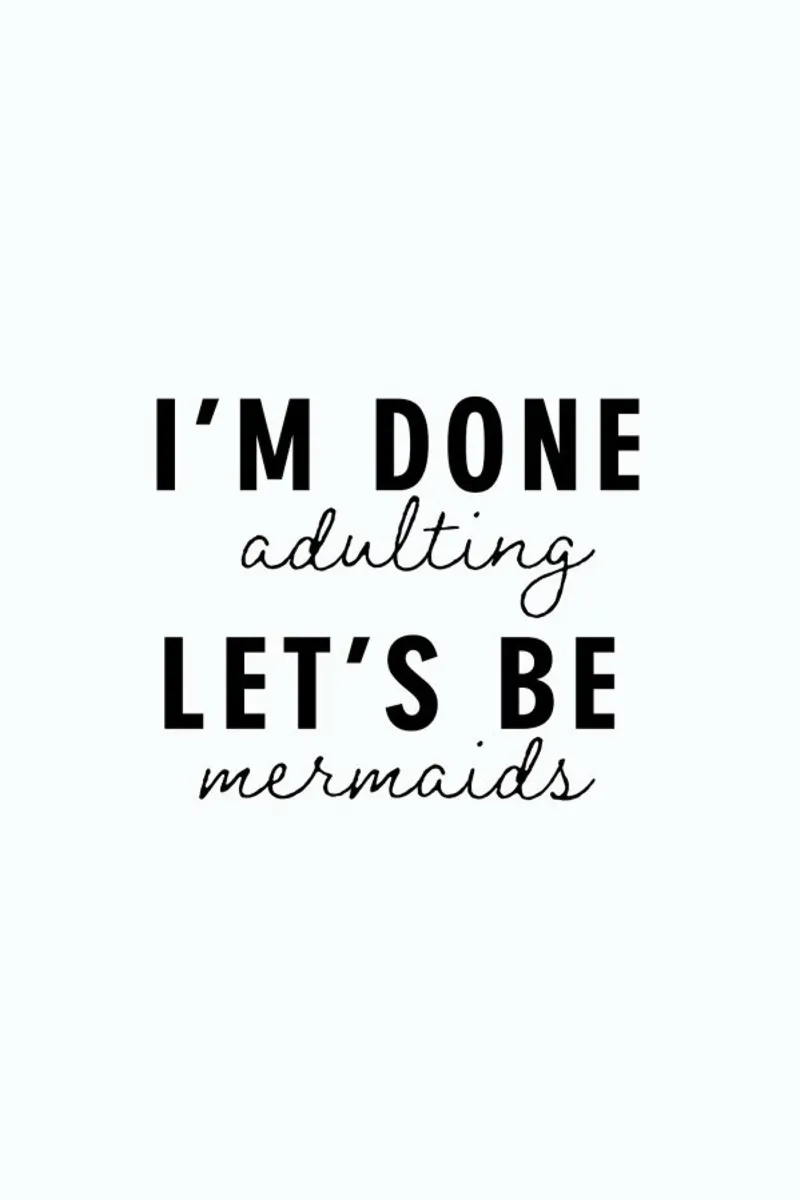 Let's Be Mermaids canvas met Baklijst van Ayleen