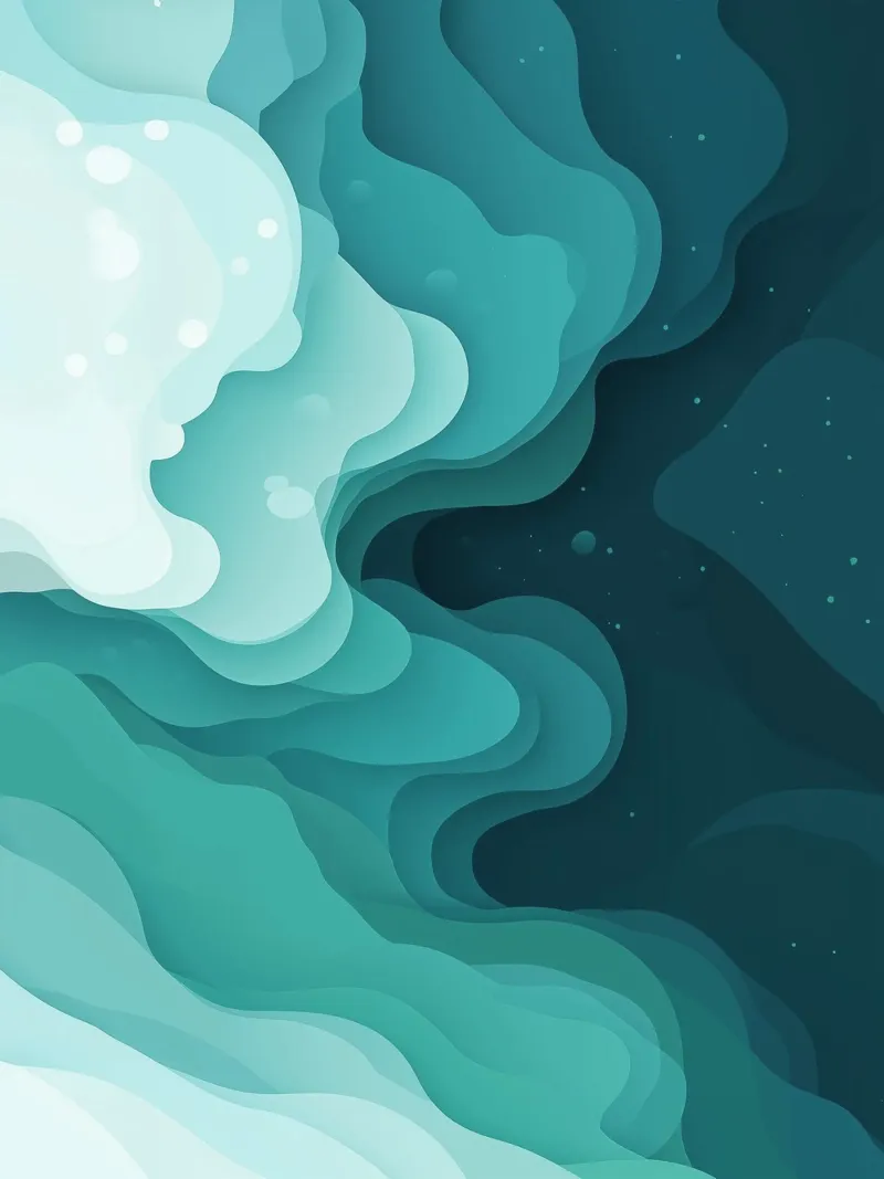 Diep water canvas van Little Things