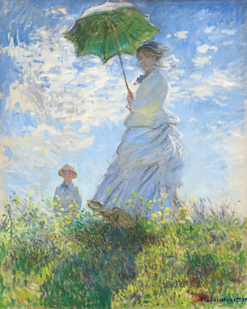 Claude Monet’s Woman with a Parasol (1875) alluminio dibond da Venus Art