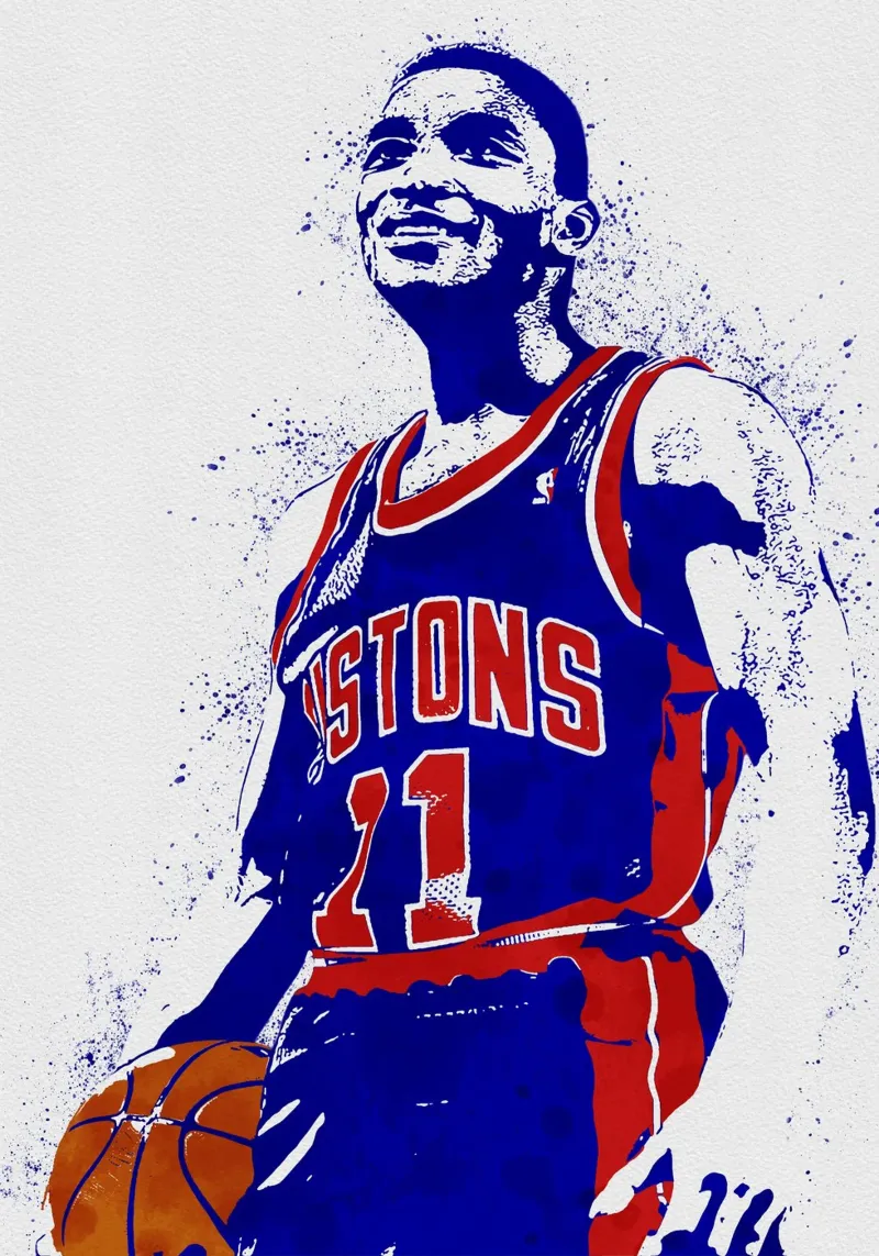 Isiah Thomas Detroit Pistons pellicola backlit da tenten