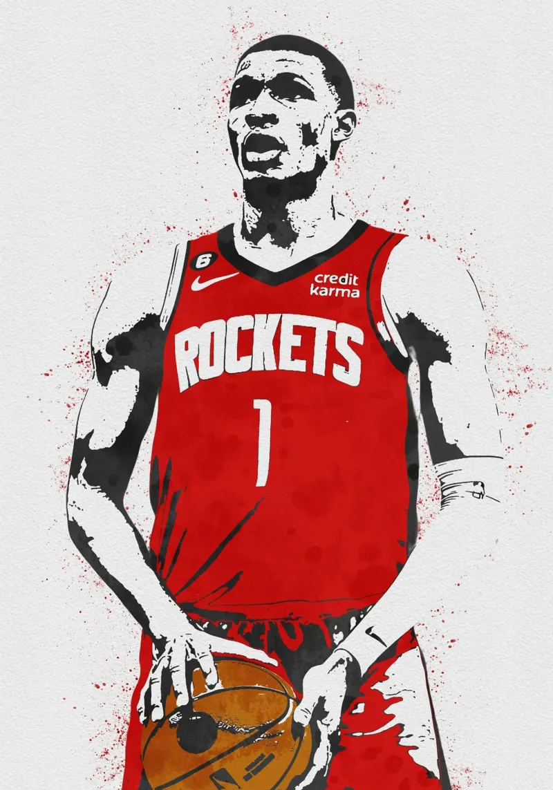 Jabari Smith Jr Houston Rockets pellicola backlit da tenten
