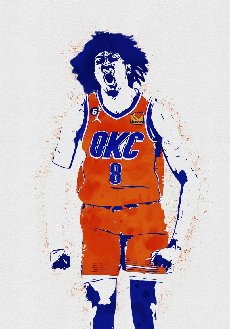 Jalen Williams Oklahoma City Thunder carta hahnemühle da tenten