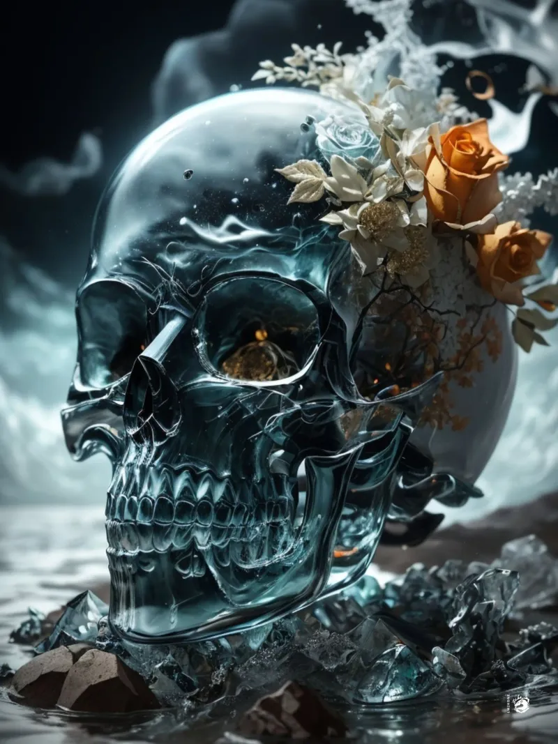 Skull Abstract Fantasy forex plate by LM2KONE