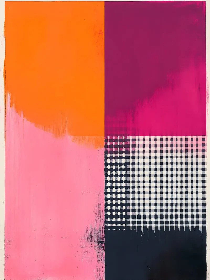Pink and Orange Abstract pellicola backlit da Gypsy Galleria