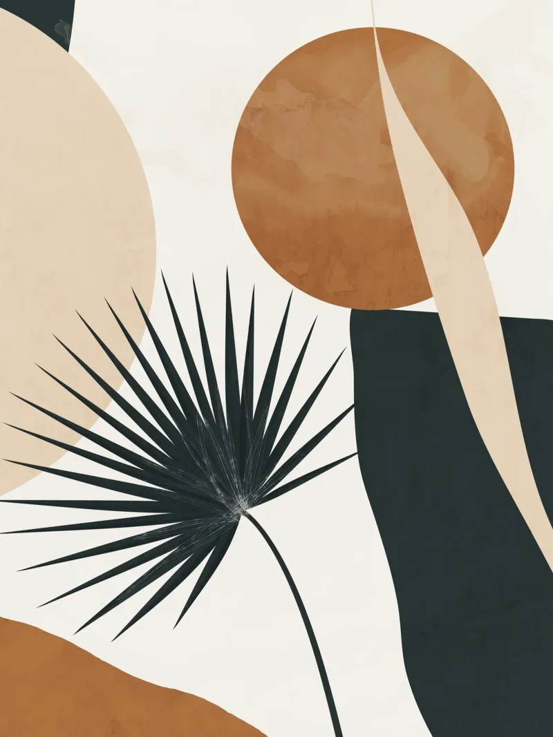 Abstract Art Tropical Leaves 6 alu-dibond by ThingDesign