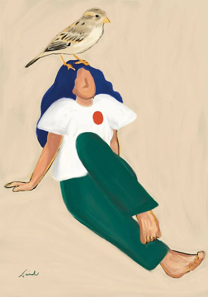 Il cuore di un uccello alluminio dibond da tainah negreiros