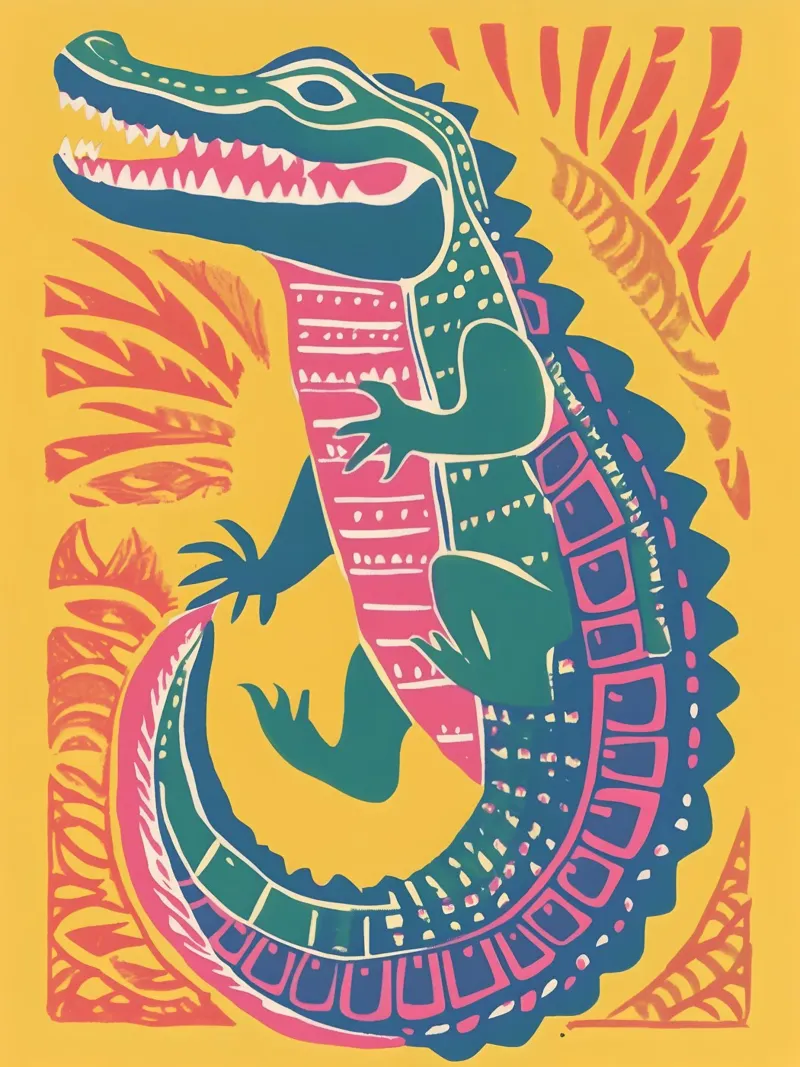 Boho Croco pellicola backlit da Gypsy Galleria