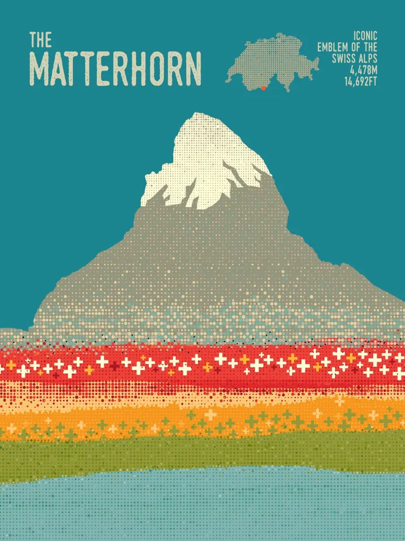 The Matterhorn poster with aluminum frame by The Printed Sparrow