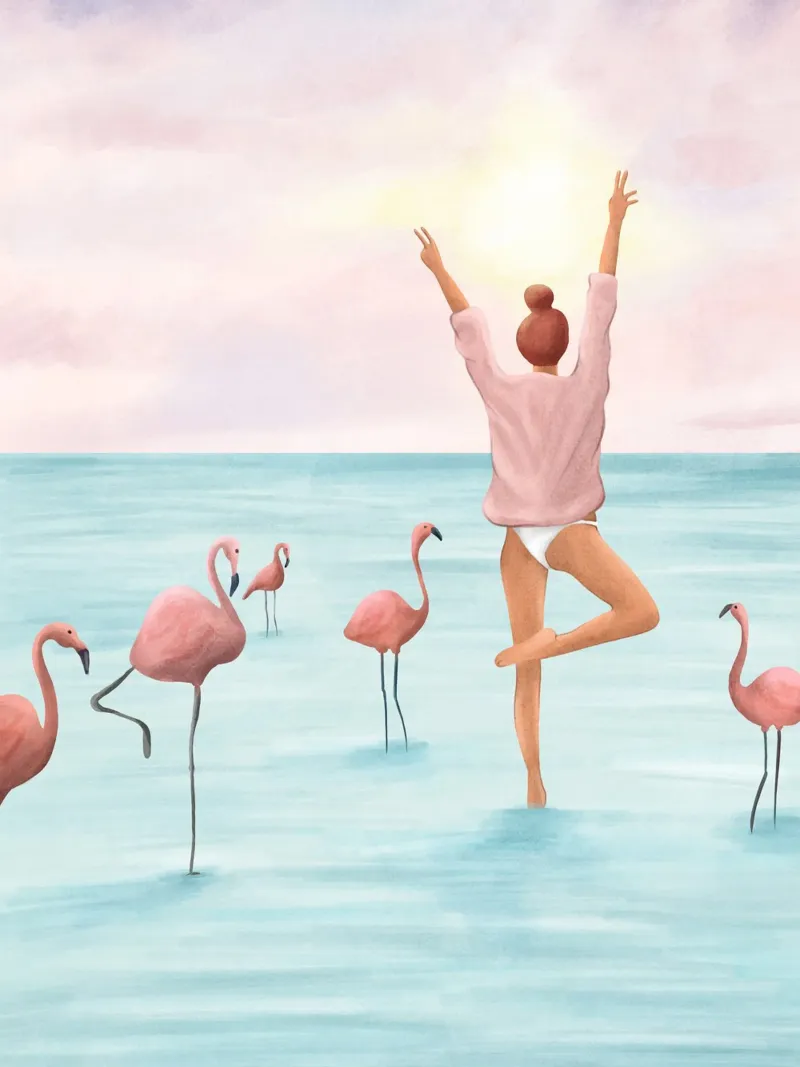 Big Flamingo poster da Flow Line