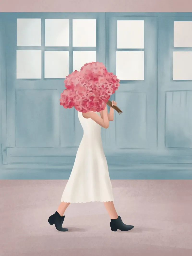 Flowers for You poster con telaio in plastica da Flow Line