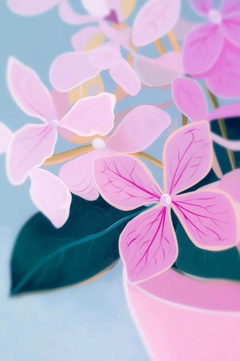 Blüten Chic pink canvas by Carinaprint