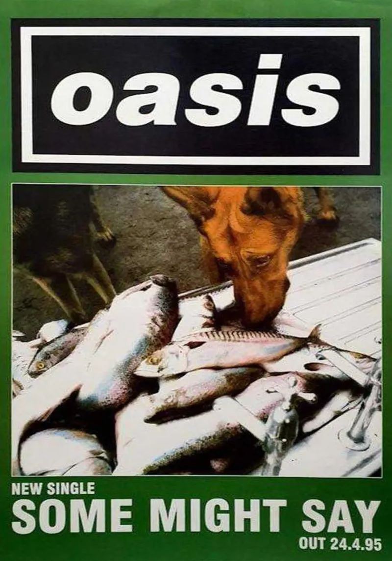 OASIS BAND - SOME MIGHT SAY poster con telaio in legno da avissta