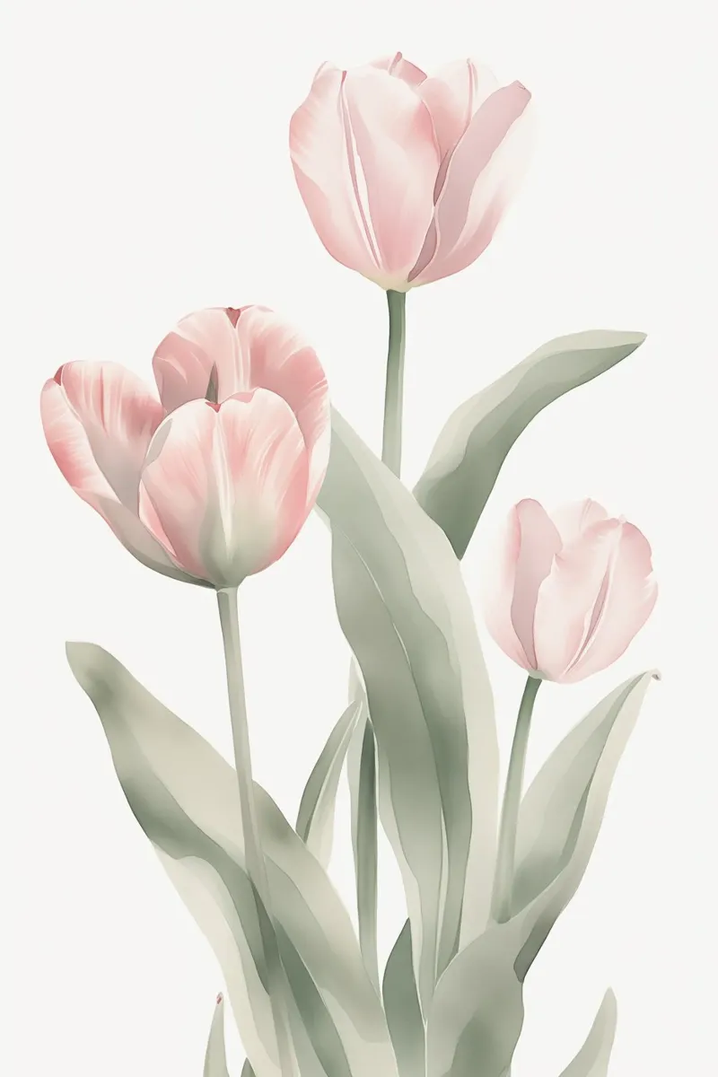 Magia dei tulipani rosa poster con telaio in alluminio da Carinaprint