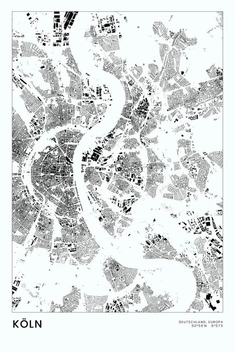 Köln Poster von The Cartography Collection