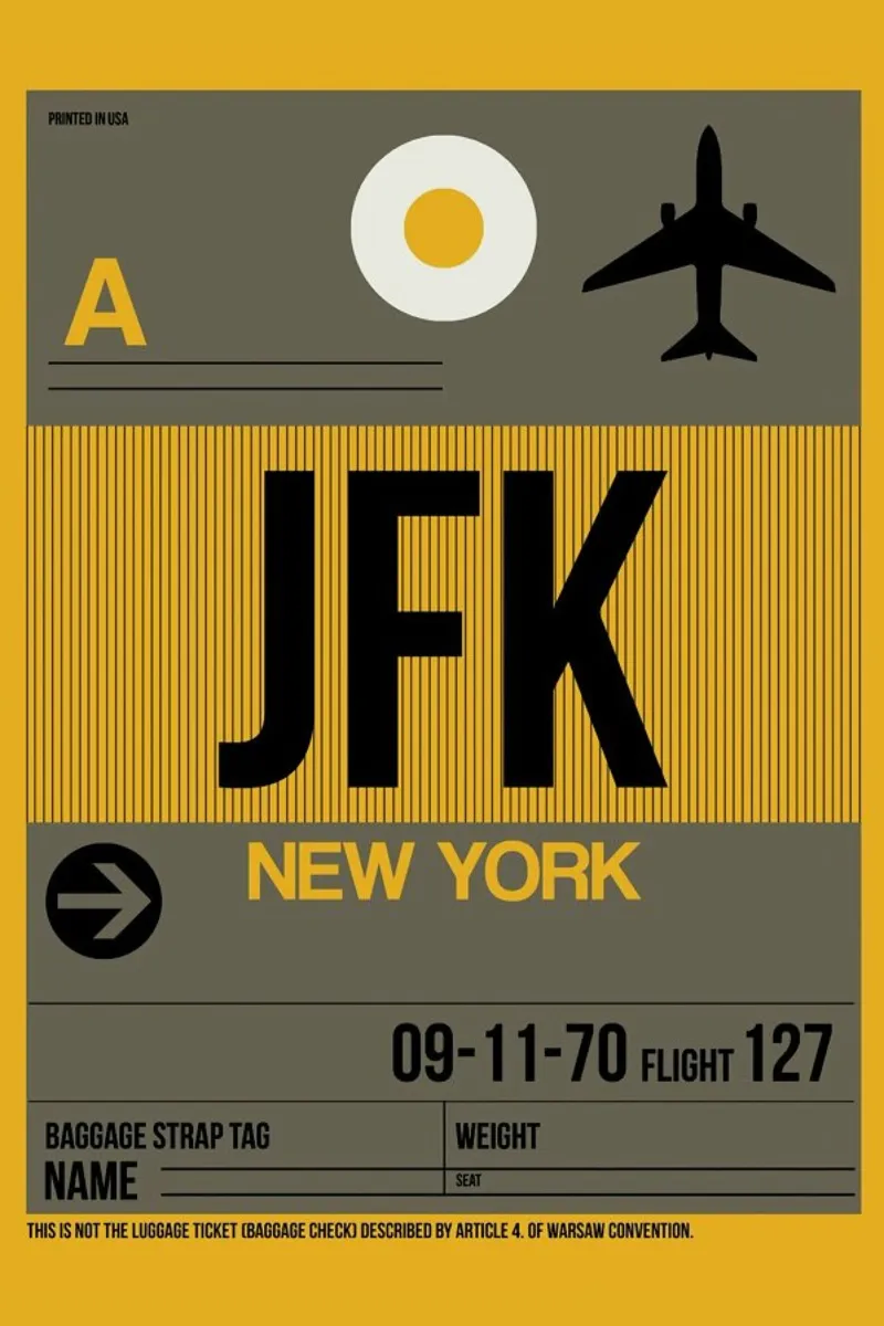 JFK-New York pellicola backlit da Naxart