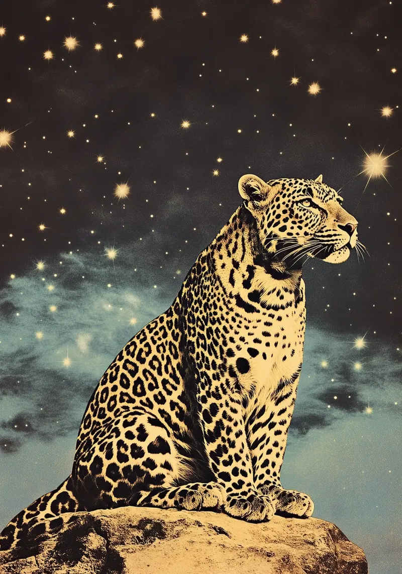 Leopardo - Un lampo nella notte pellicola backlit da Nikis Art Studio
