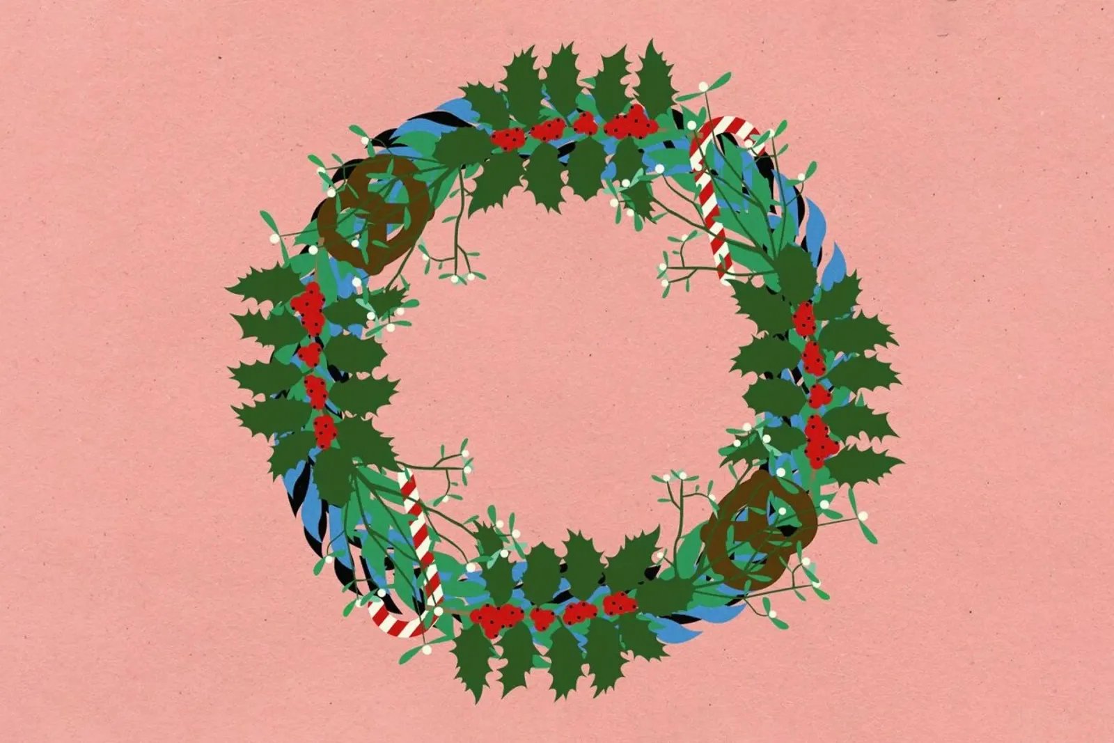 Winter Wreath tela con Cornice a cassetta da Rosi Feist