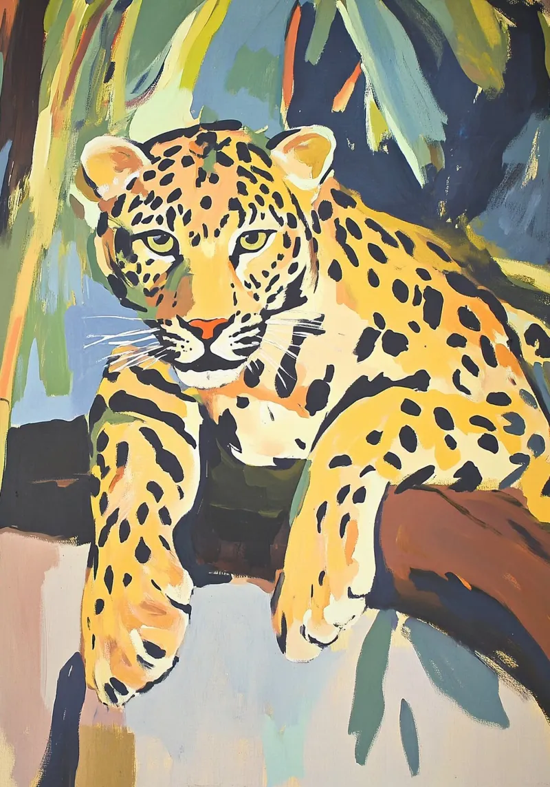 Leopardo "Apparizione fugace pannello forex da Nikis Art Studio