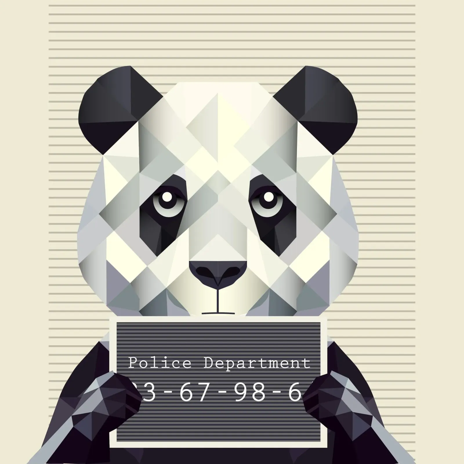 Panda Mugshot - Catturato in modo bestiale! pellicola backlit da namosh