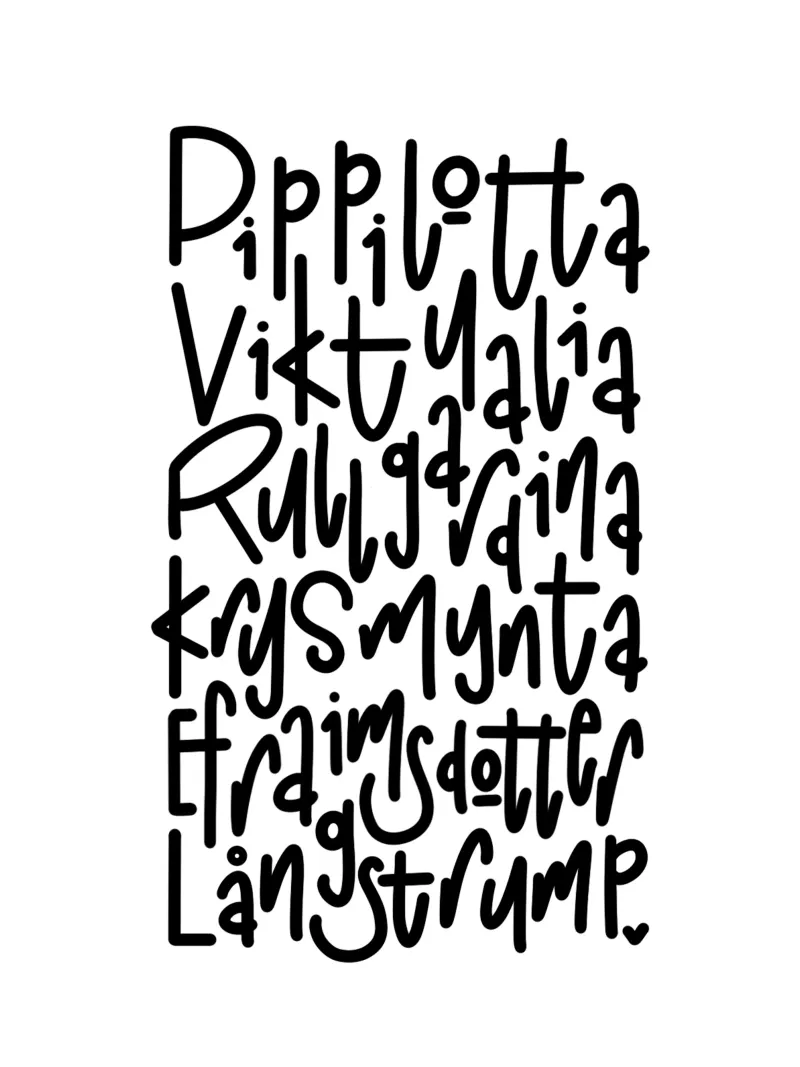 Pippi Langstrumpf hahnemühle de LIMITED EDITION LETTERS