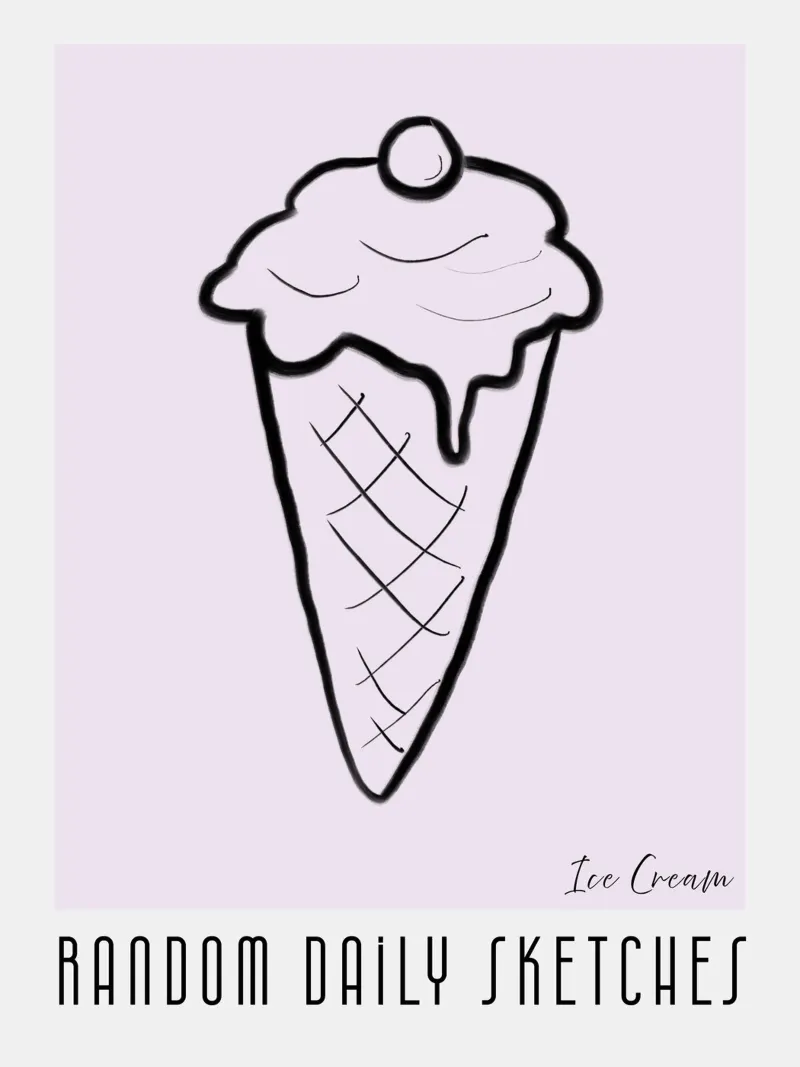 gelato a schizzo giornaliero alluminio dibond da words-in-frames