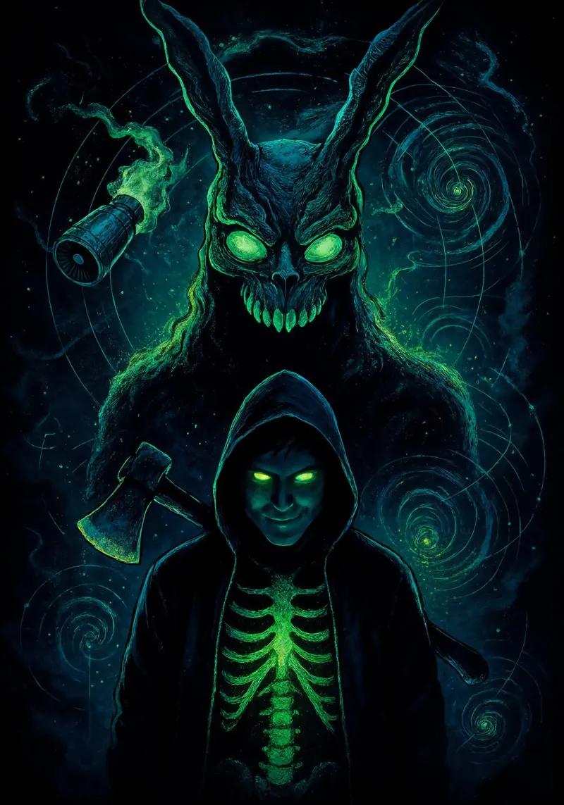 Donnie Darko Frank the Rabbit Art pellicola backlit da Lootprint