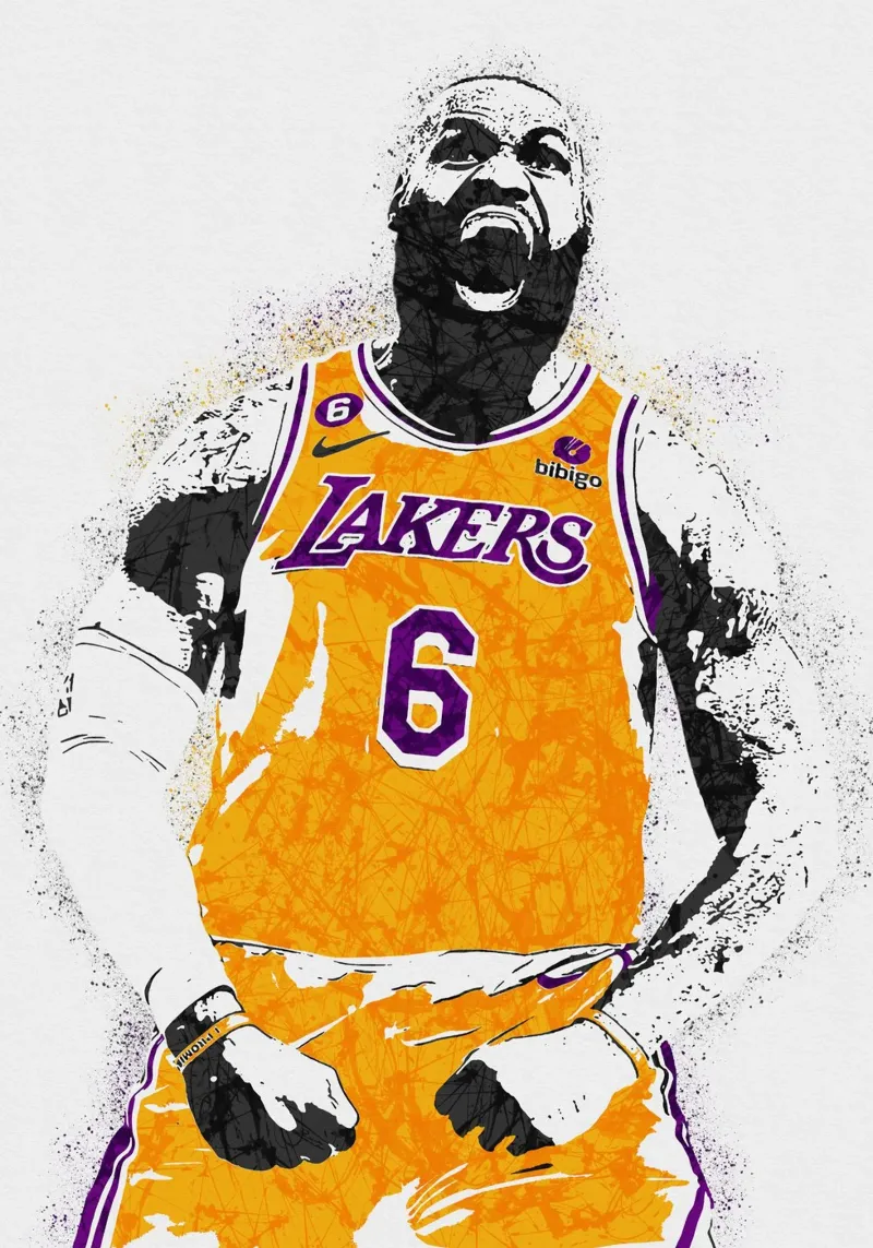 Lebron James LA Lakers pellicola backlit da tenten